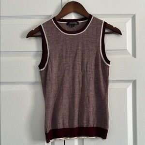 Brooks Brothers Burgundy Sleeveless Shell